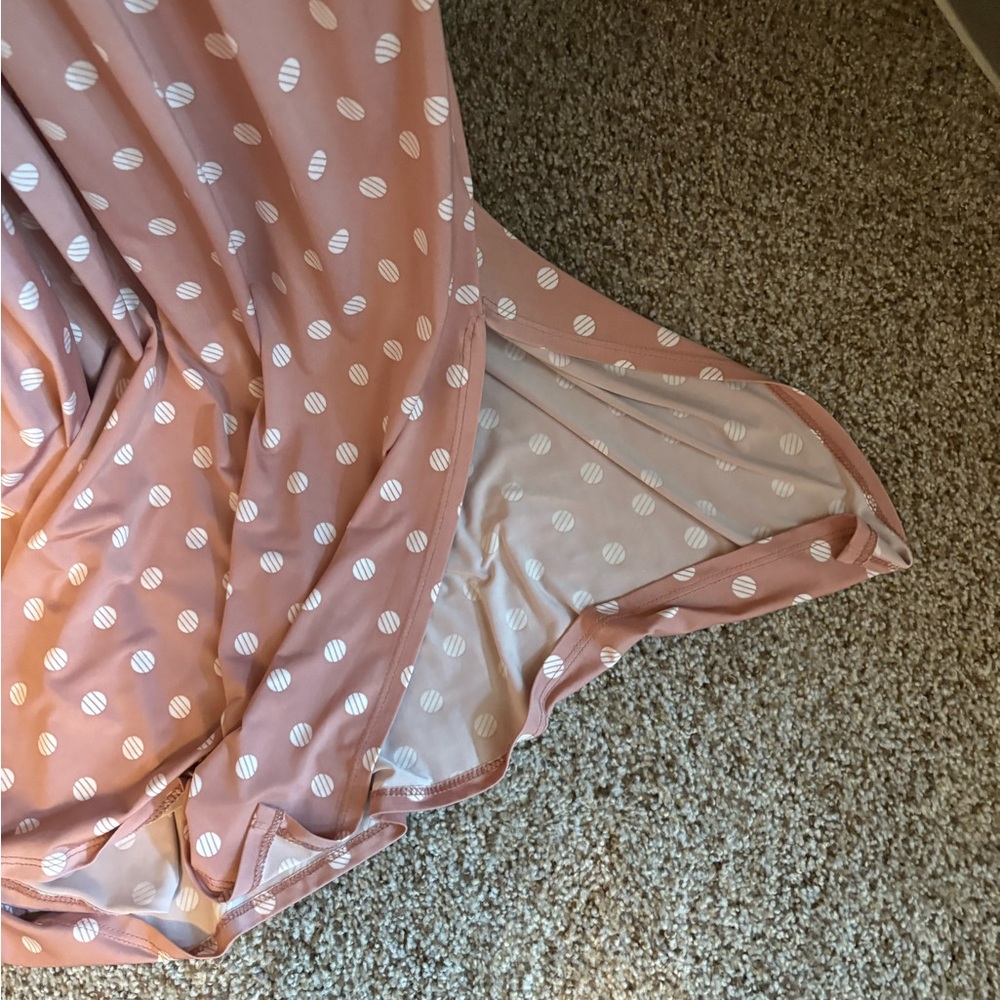 Gilli Pink Polka Dot Midi Dress - Picture 4 of 5